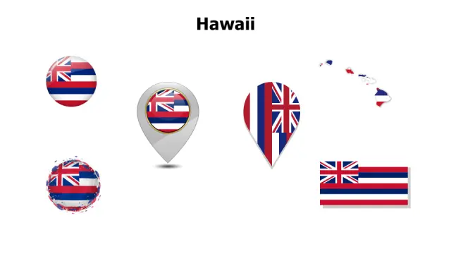 Hawaii Flag Multi-Format Icon Collection | PPT Design