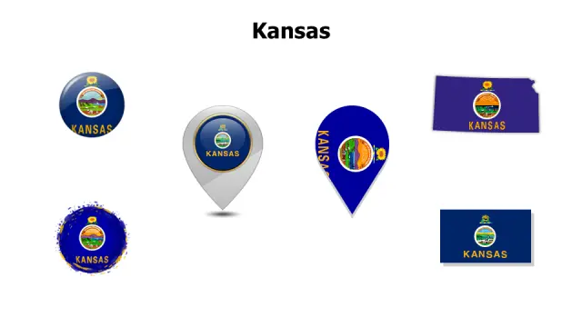 Kansas State Flag Multi-Format Collection | PPT Design