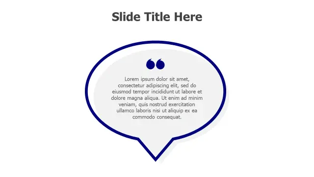 Speech Bubble Quote Callout Layout | Quotes | PPT Design