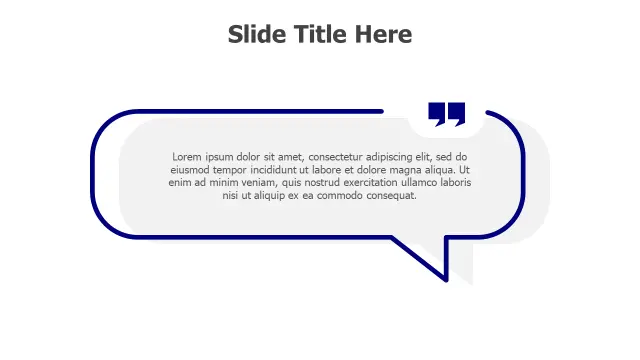 Speech Bubble Quote Display Frame | Quotes | PPT Design
