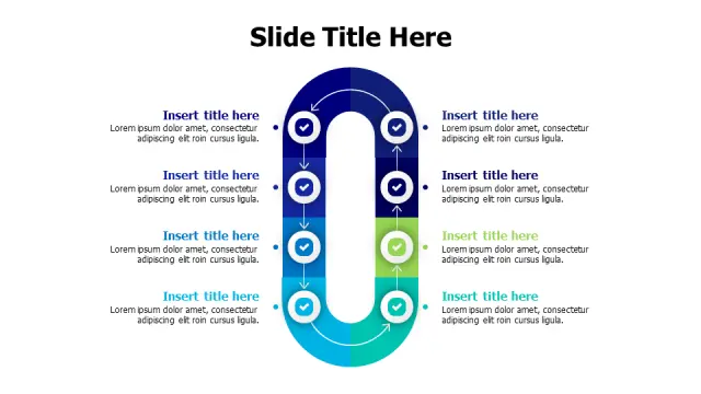 8-Step U-Shaped Process Flow Infographic | PPT Design