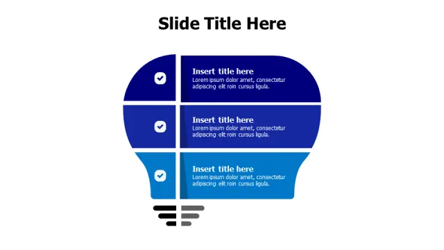 3-Step Innovation Lightbulb Process Diagram | PPT Design