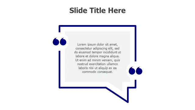 Speech Bubble Quote Frame Layout | Quotes | PPT Design