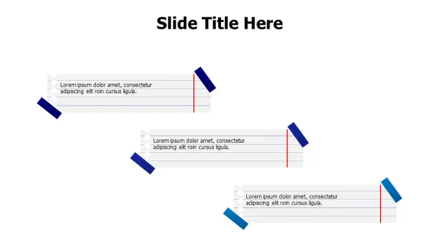 Three Layered Paper Notes Diagonal Layout | PPT Design