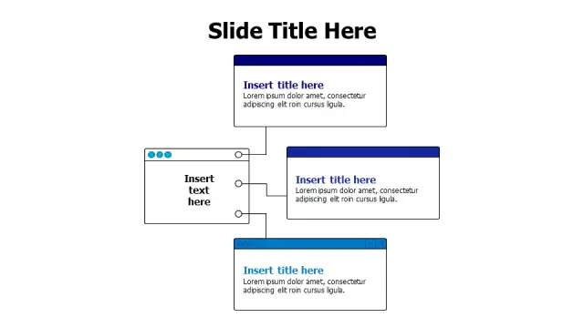 Three-Panel Browser Tab Navigation Layout | PPT Design