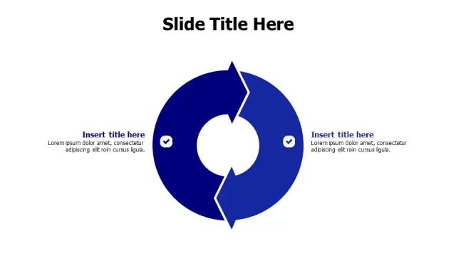 Two Way Process Circular Arrow Diagram | Arrows | PPT Design