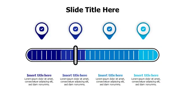 4-Point Milestone Progress Tracking Bar | PPT Design