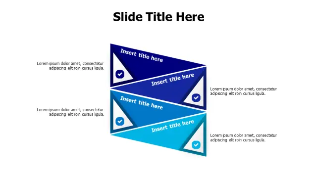 Four Step Diagonal Banner Process Flow | PPT Design