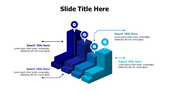 4-Step Process Isometric Stairway Infographic | PPT Design