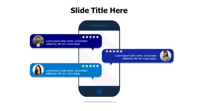 Mobile Customer Testimonials Speech Bubble Layâ€¦ | PPT Design