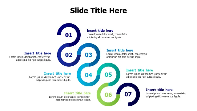 7-Step Interlocking Circles Process Flow | PPT Design