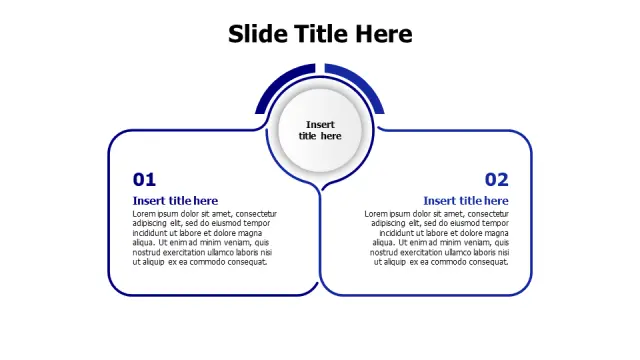 Dual Content Hub Circle Comparison | Comparison | PPT Design
