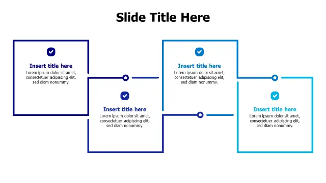 Four Step Process Checkmark Framework Layout | PPT Design