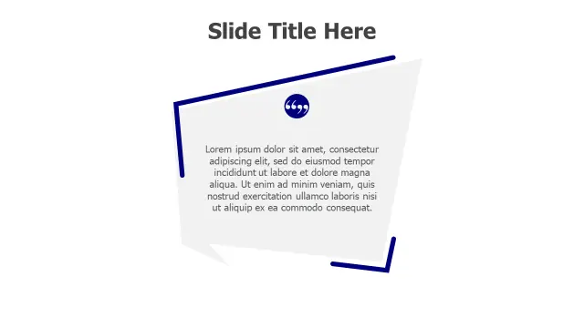 Quotation Mark Frame Speech Box | Quotes | PPT Design