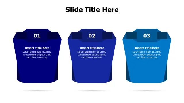 Three Stage 3D Container Infographic | PPT Design