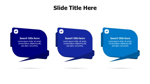Three Speech Bubble Checkmark Infographic | PPT Design