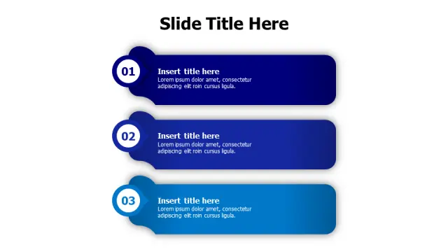 Three Step Sequential Process Banner Layout | PPT Design
