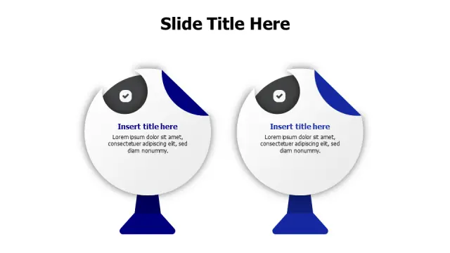 Two Point Comparison Circular Layout | PPT Design