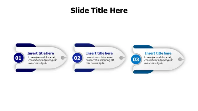 Three Step Process Arrow Chain Infographic | 3D | PPT Design