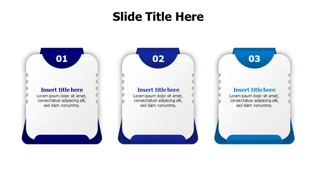 Three Step Process Card Layout Template | PPT Design