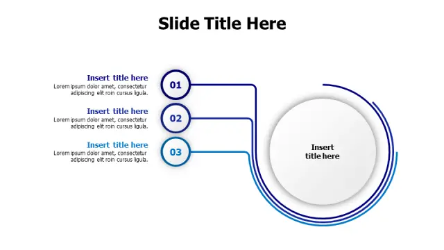 3-Step Circle Flow Process Diagram | Round | PPT Design