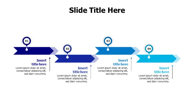 4-Step Process Flow Arrow Chain — Alternate Laâ€¦ | PPT Design