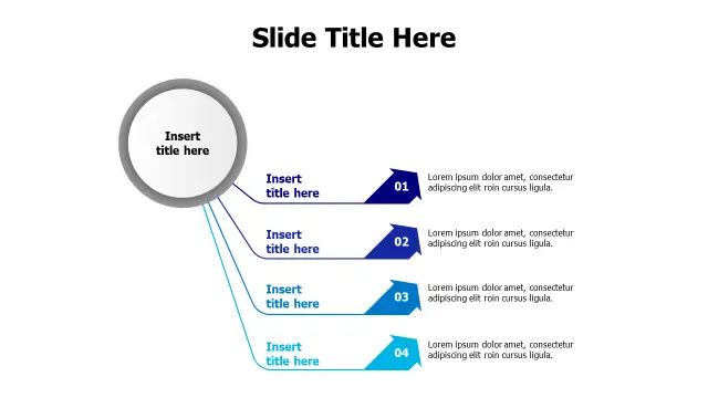 Central Hub Four Branch Process Diagram — Alteâ€¦ | PPT Design