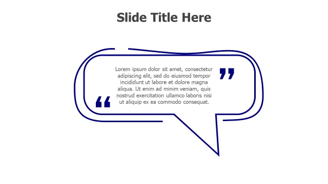 Speech Bubble Quote Text Layout | Quotes | PPT Design