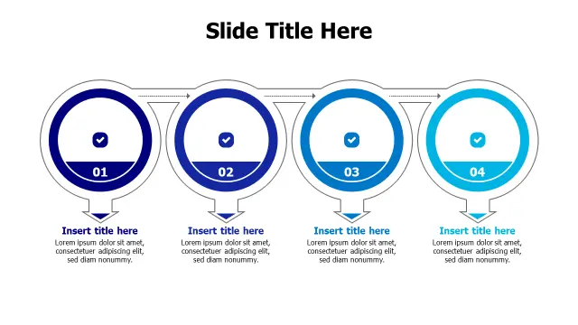 4-Step Circular Process Flow Diagram — Minimalâ€¦ | PPT Design