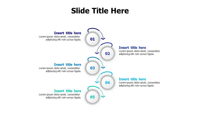 5-Step Zigzag Process Flow Diagram — Alternateâ€¦ | PPT Design