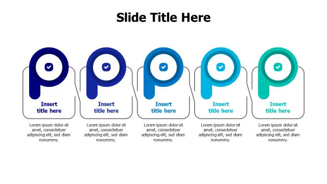 Five Step Process Card Layout | Multipurpose | PPT Design