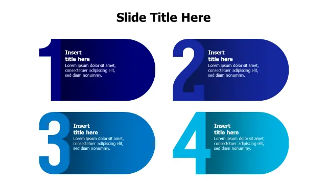 Four Step Rounded Rectangle Infographic | PPT Design