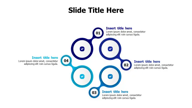 4-Point Circular Process Chain Infographic | PPT Design