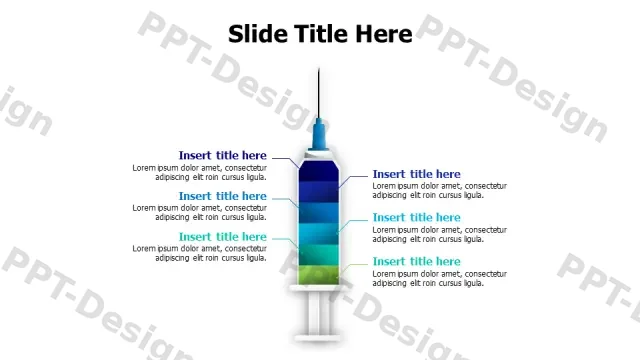 Medical Injection Syringe 5-Layer Infographic | Free PPT Template
