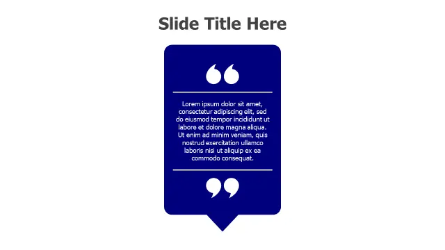 Speech Bubble Quote Block Template | Quotes | PPT Design