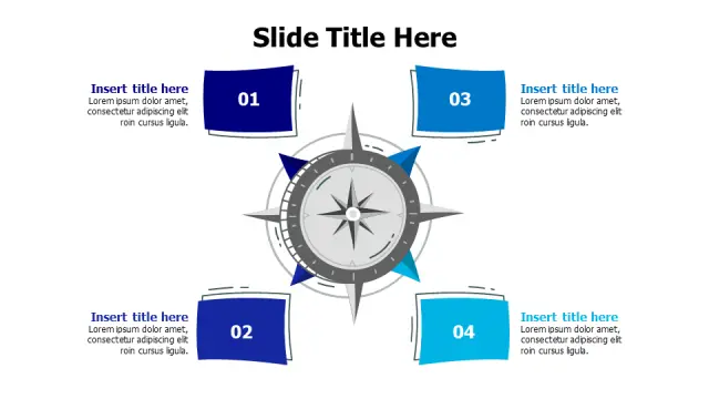 4-Point Compass Navigation Infographic | PPT Design