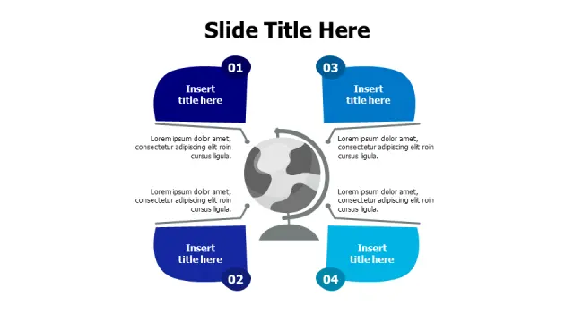 Global Analysis Four Point Infographic | PPT Design