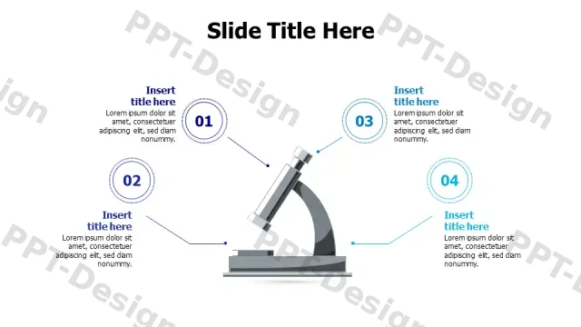 Microscope Research Analysis Four Point Diagram | PPT Design