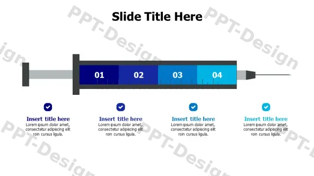 Medical Syringe 4-Step Process Infographic — Alteâ€¦ | Free PPT Template