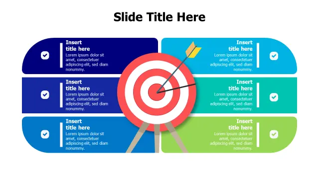 Target Achievement Six Point Infographic Layout | PPT Design