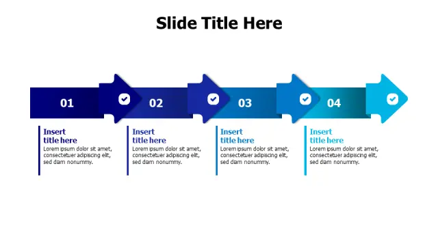 4-Step Process Arrow Chain Infographic | Arrows | PPT Design