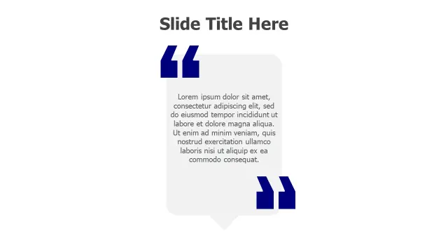 Blue Quotation Block Text Layout | Quotes | PPT Design