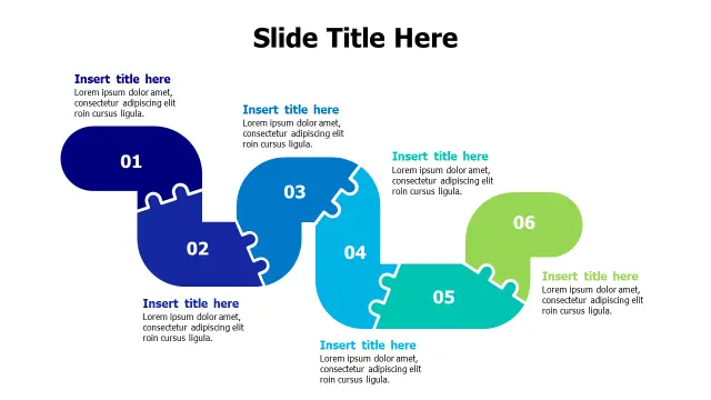 Six-Stage Puzzle Process Flow Infographic | PPT Design