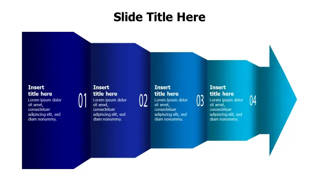 4-Step Process Arrow 3D Infographic | 3d-arrows | PPT Design