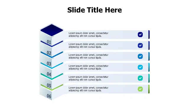 6-Step Layered Process Infographic Template | PPT Design