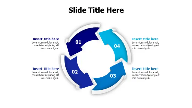4-Step Process Cycle Arrow Infographic | 3D | PPT Design