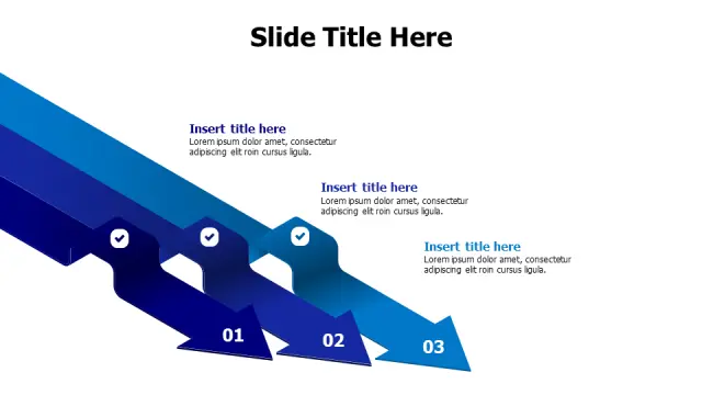 3-Step Arrow Process Flow Diagram — Alternate â€¦ | PPT Design