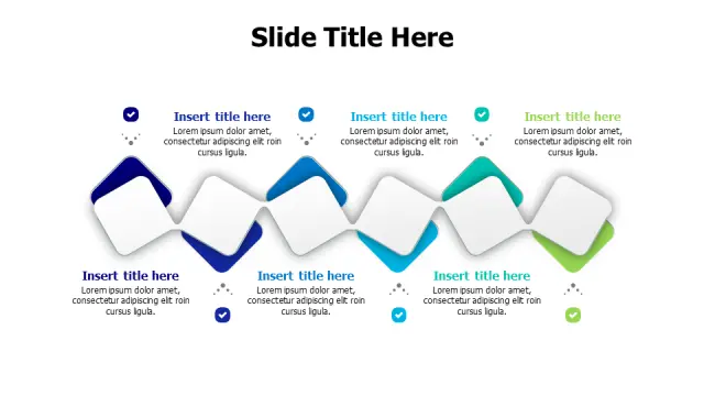 Six Step Zigzag Process Flow Infographic | PPT Design