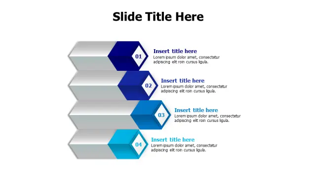 4-Step Arrow Chain Process Infographic | 3D | PPT Design