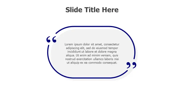 Rounded Quote Bubble Speech Template | Quotes | PPT Design